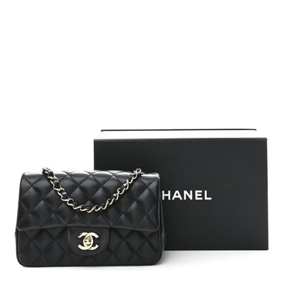 Chanel Lambskin Quilted Mini Rectangular Flap Black 11 of 11