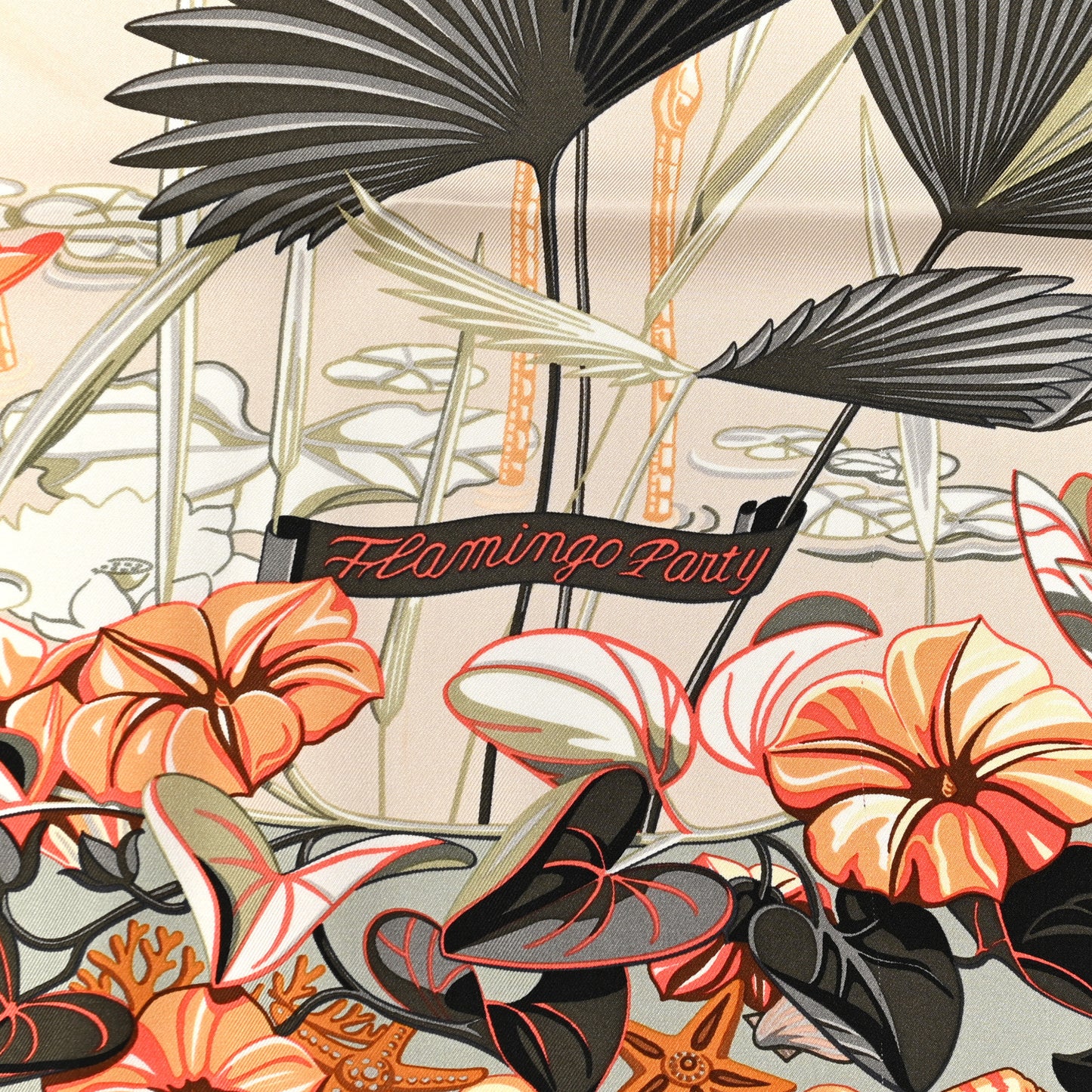 Silk Flamingo Party Scarf 90