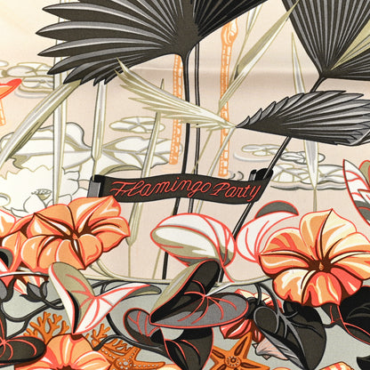Hermes Silk Flamingo Party Scarf 90 5 of 6