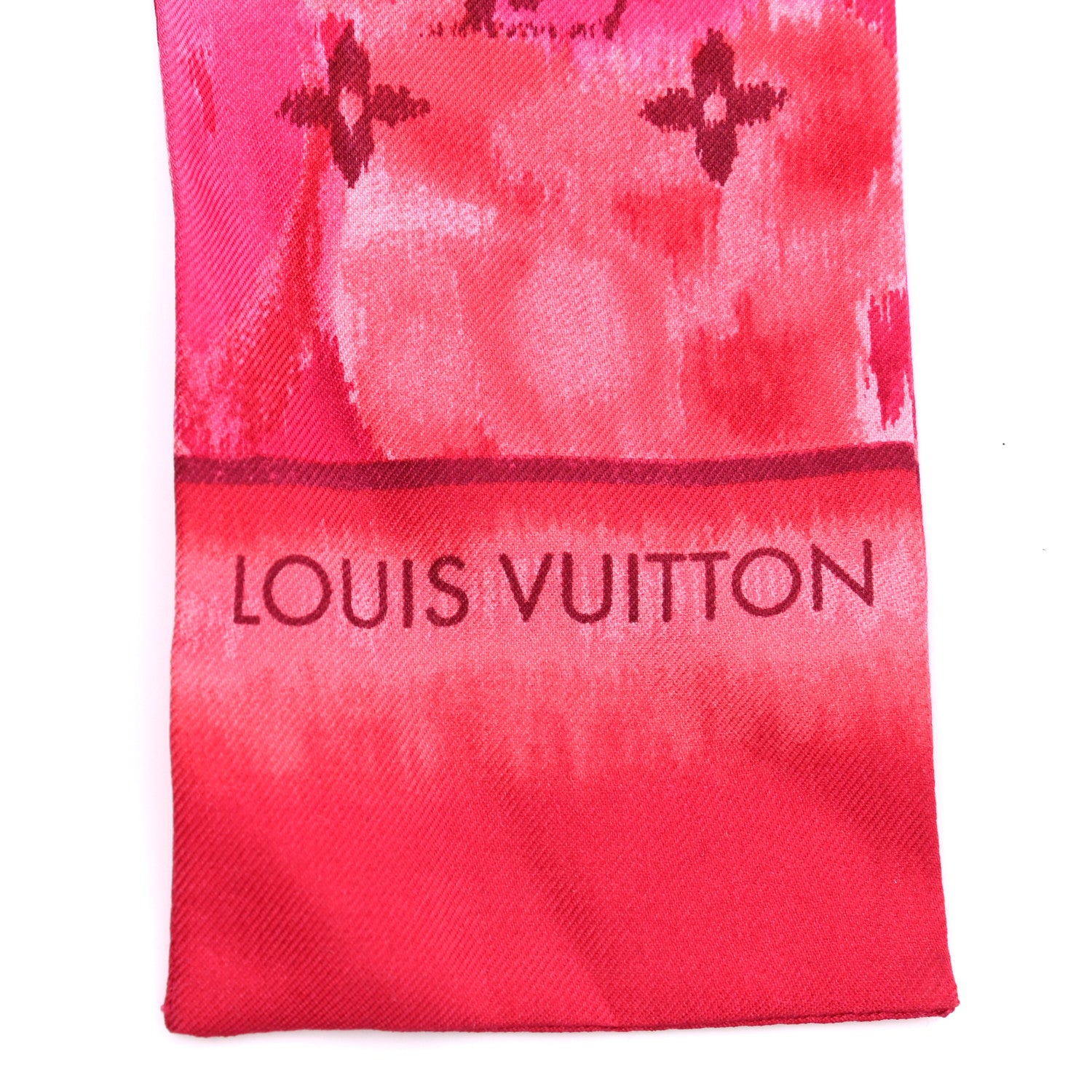 Louis Vuitton Silk Monogram Ikat Summer Bandeau Rose Indien 2 of 3
