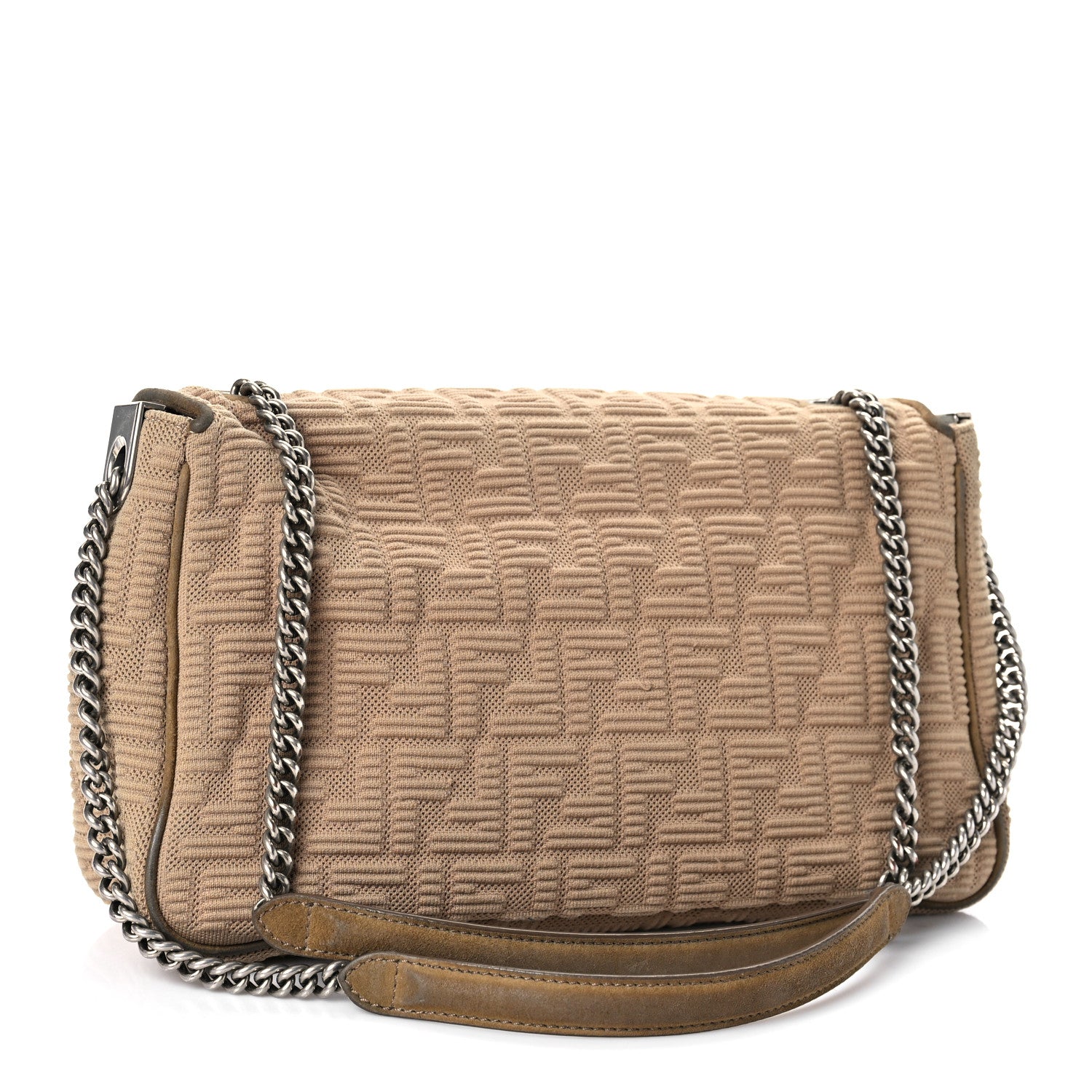 Fendi Technical Fabric FF Large Chain Baguette Sand 3 of 15