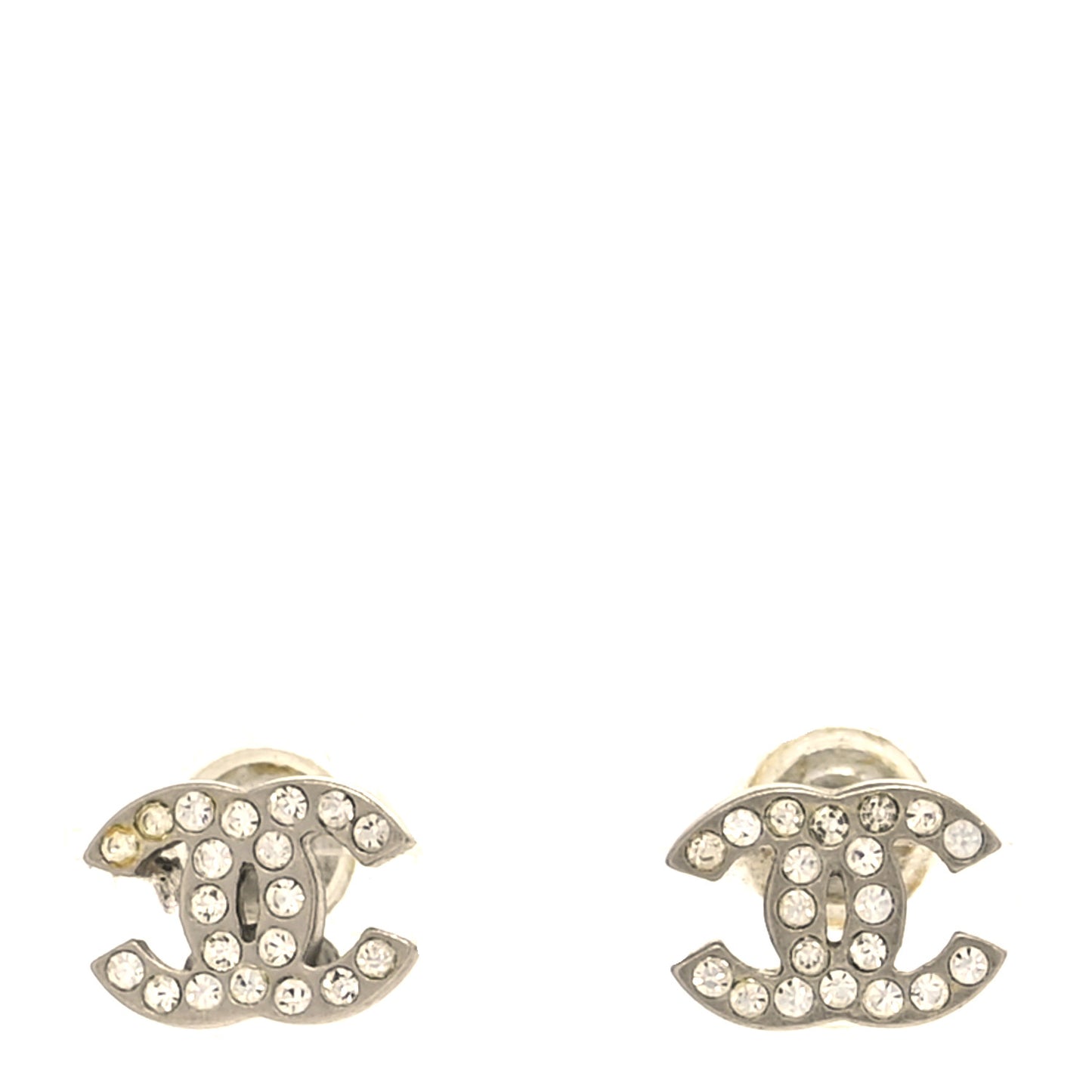 Crystal Mini Timeless CC Earrings Silver