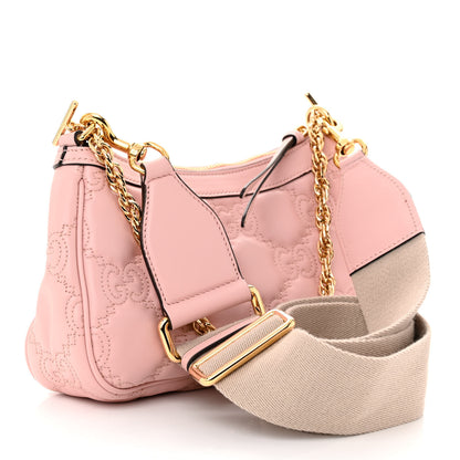 Gucci Calfskin GG Matelasse Chain Handbag Perfect Pink Natural 4 of 11