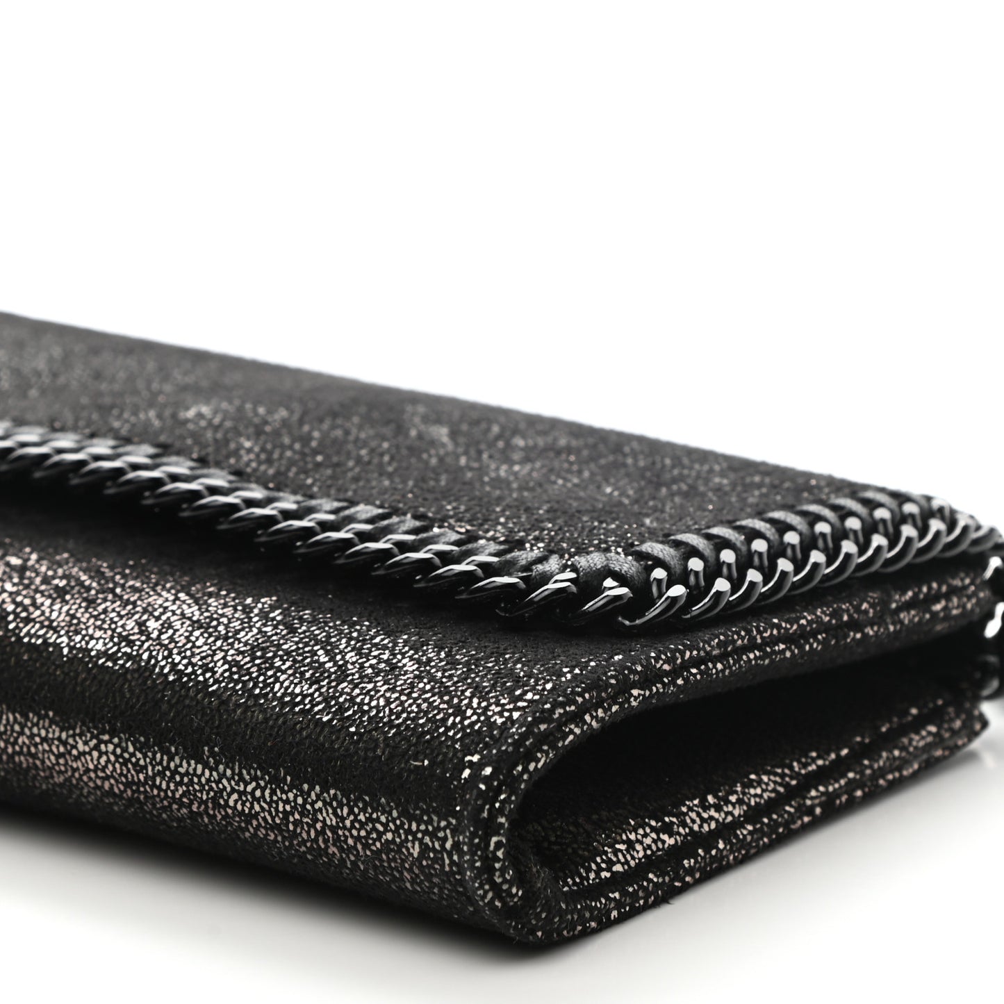 Shaggy Deer Falabella Crossbody Wallet On Chain Black