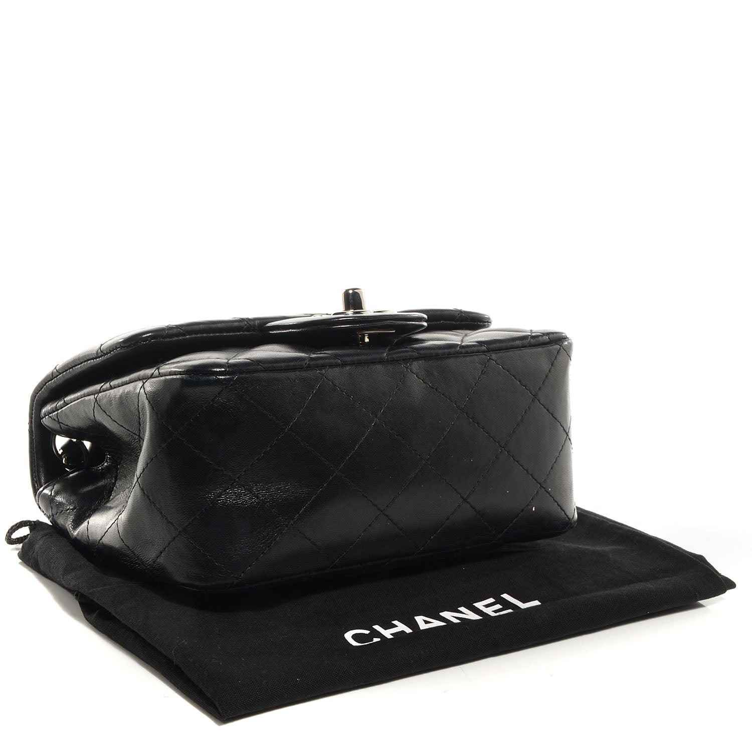 Chanel Lambskin Quilted Mini Square Flap Black 4 of 8