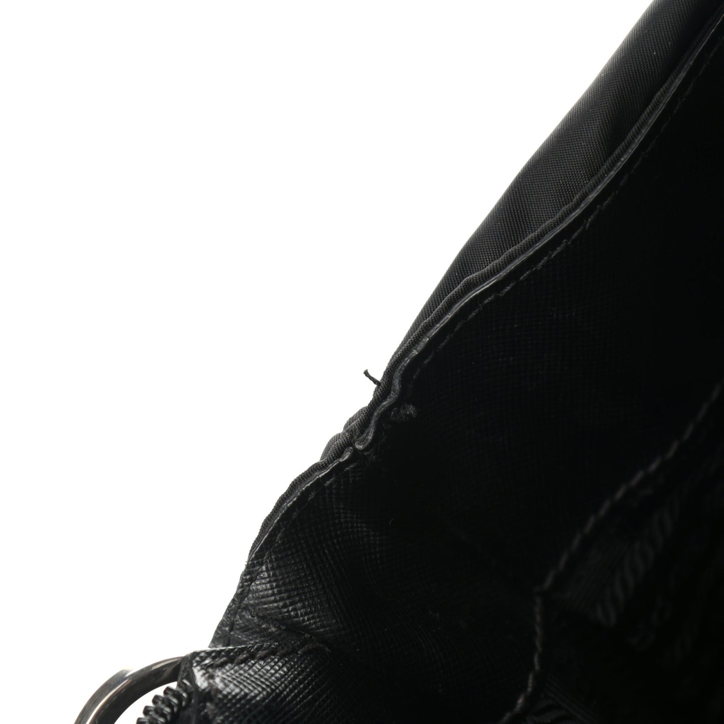Nylon Saffiano Front Pocket Tote Black