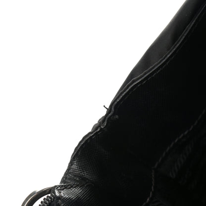 Prada Nylon Saffiano Front Pocket Tote Black 13 of 14