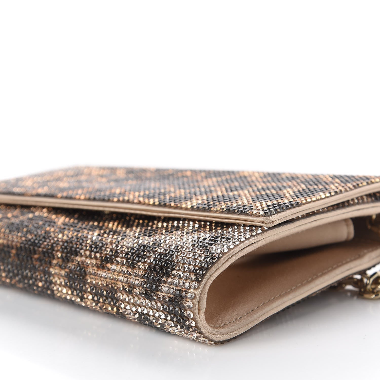 Judith Leiber Swarovski Crystal Fizzoni Leopard Clutch Champagne Multicolor 7 of 11