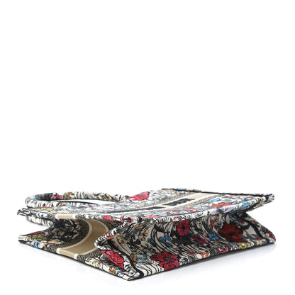 Christian Dior Canvas Embroidered Medium Mille Fleurs Book Tote Multicolor 4 of 9