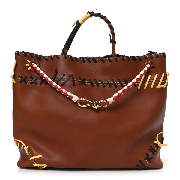 Bottega Veneta Silky Calfskin Whipstitch Large Andiamo Shoulder