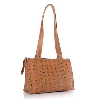 MCM Visetos Shopper Tote Cognac 3 of 11