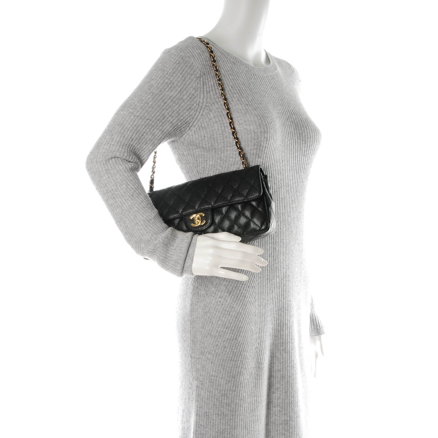 Chanel Caviar East West Flap Black 2 of 7