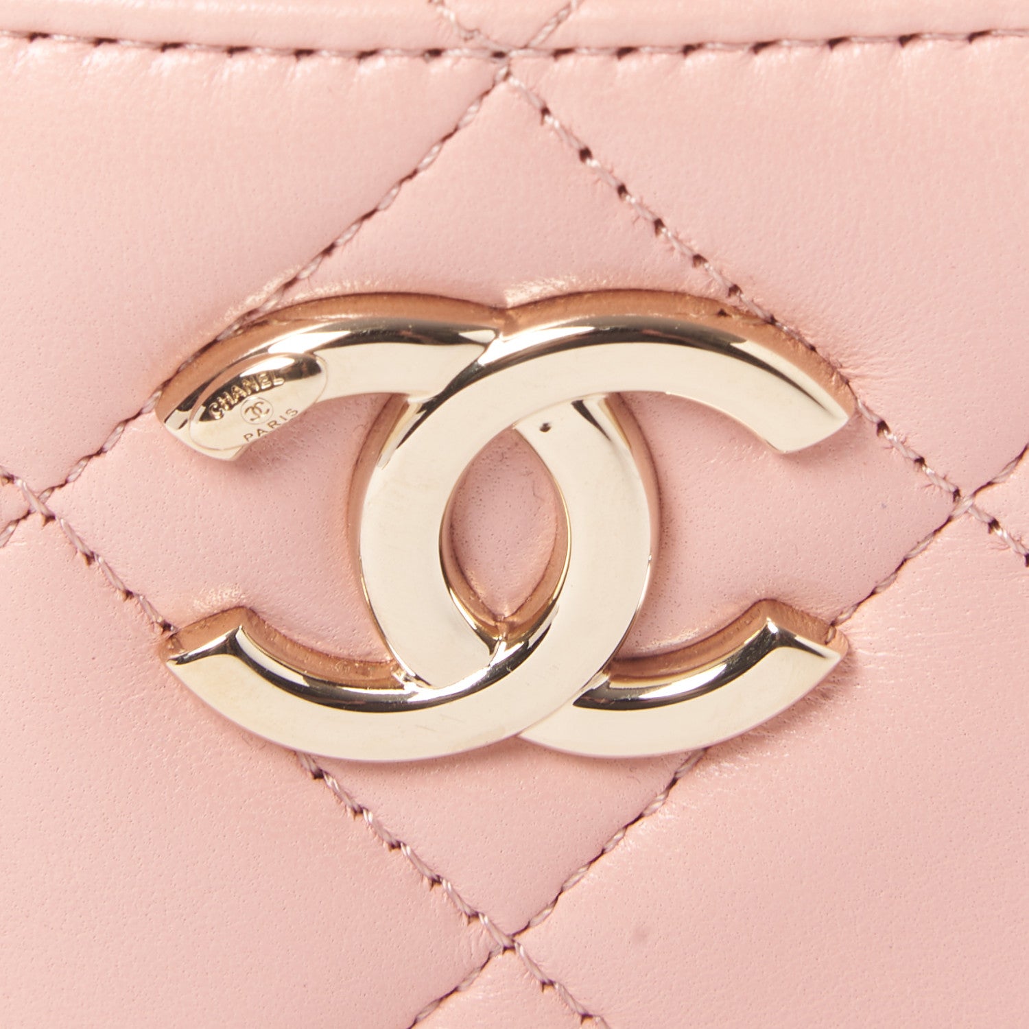 Chanel Lambskin Quilted Trendy Vanity Case Pink 8 of 10