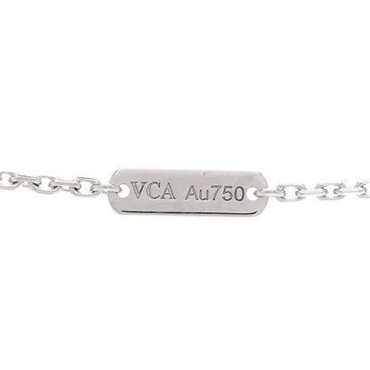 Van Cleef & Arpels 18K White Gold Mother Of Pearl Vintage Alhambra Pendant Necklace 4 of 6