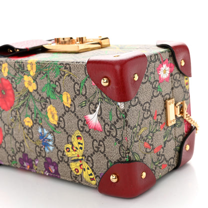 Gucci GG Supreme Monogram Flora Padlock Jewelry Case Red 12 of 13