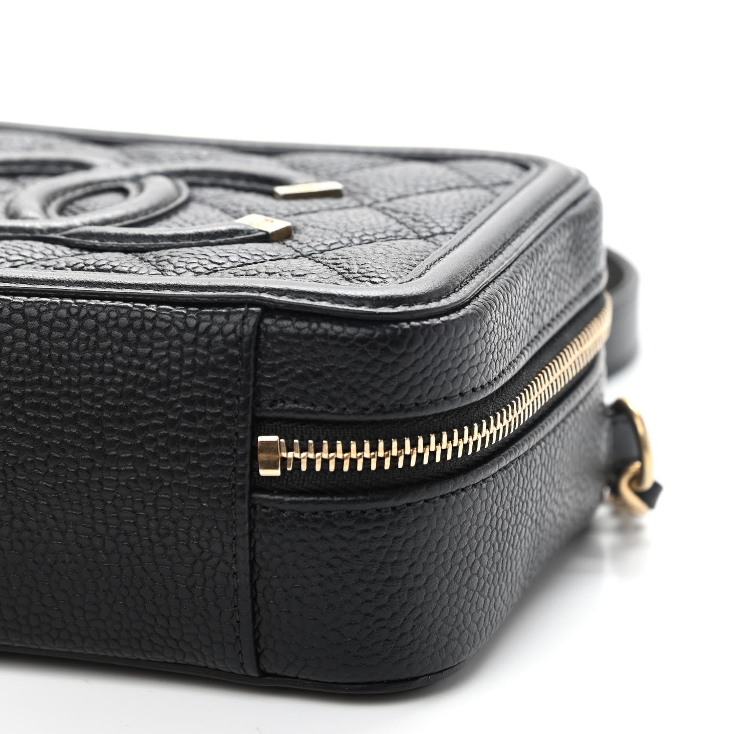 Chanel Caviar Quilted CC Filigree Vanity Clutch With Chain Black 9 of 9