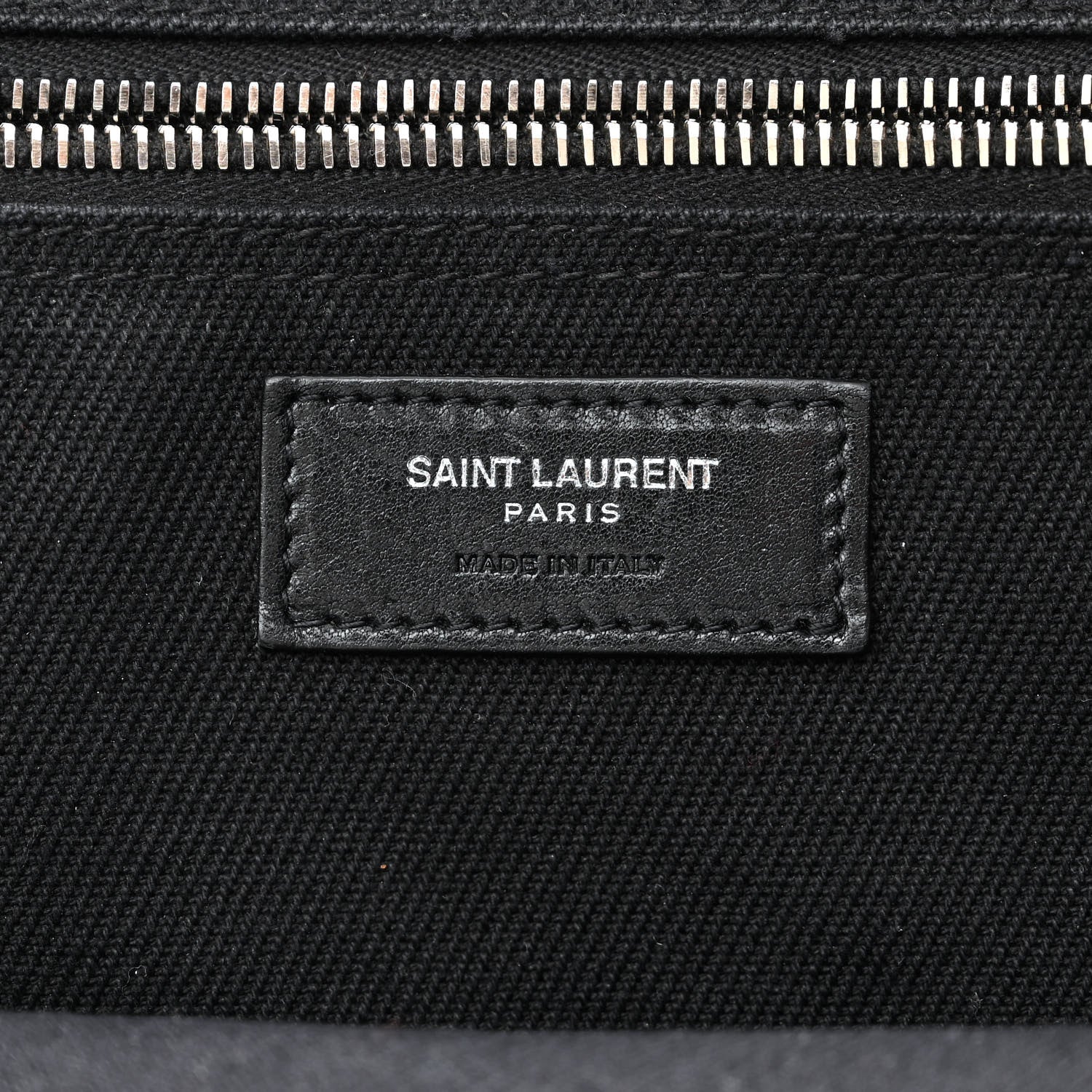 Saint Laurent Linen Calfskin Rive Gauche Tote Black 6 of 17