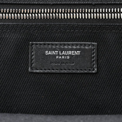 Saint Laurent Linen Calfskin Rive Gauche Tote Black 6 of 17