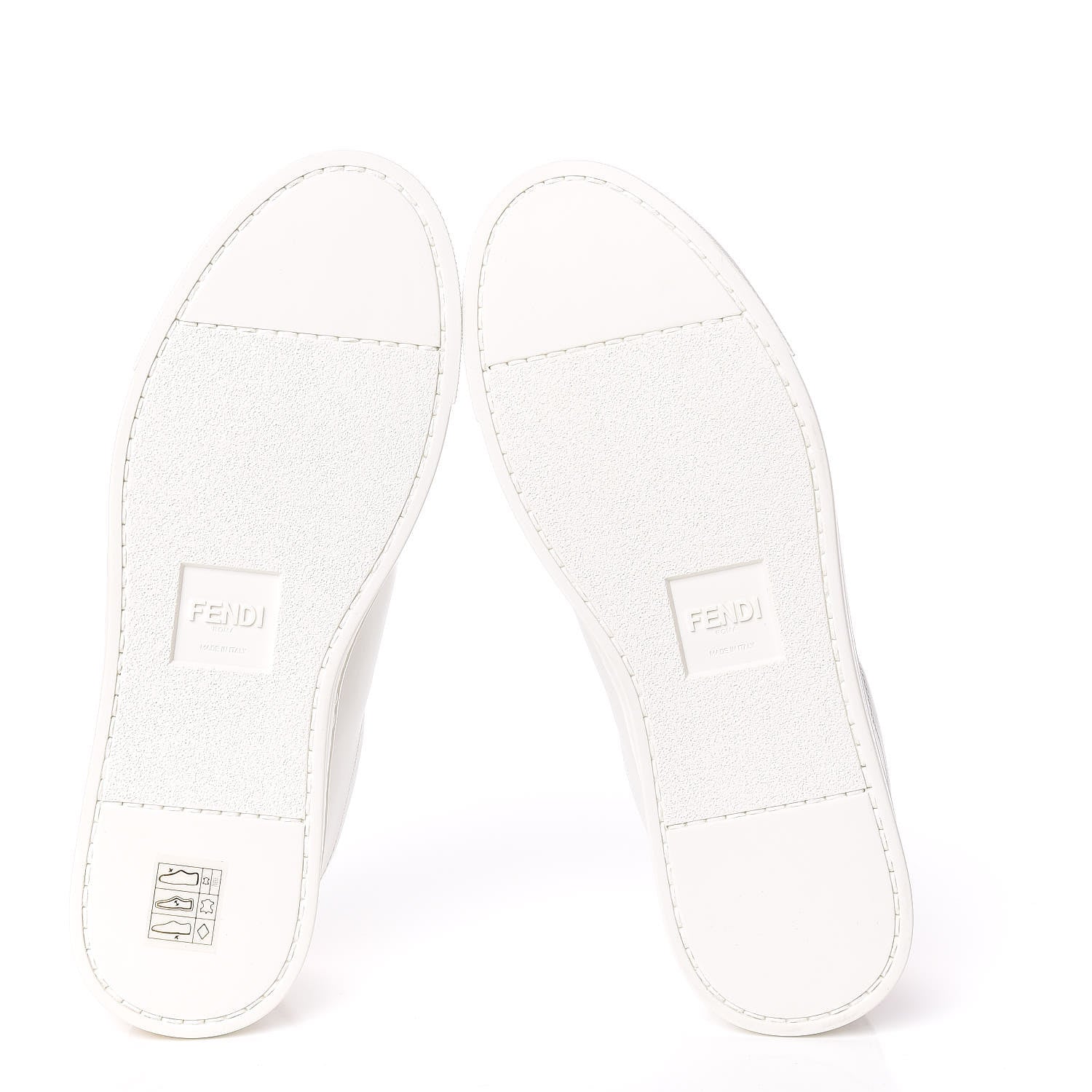 Fendi Vitello Lurex Rockoclick Slip On Sneakers 36.5 White Soap Rose Gold 5 of 10