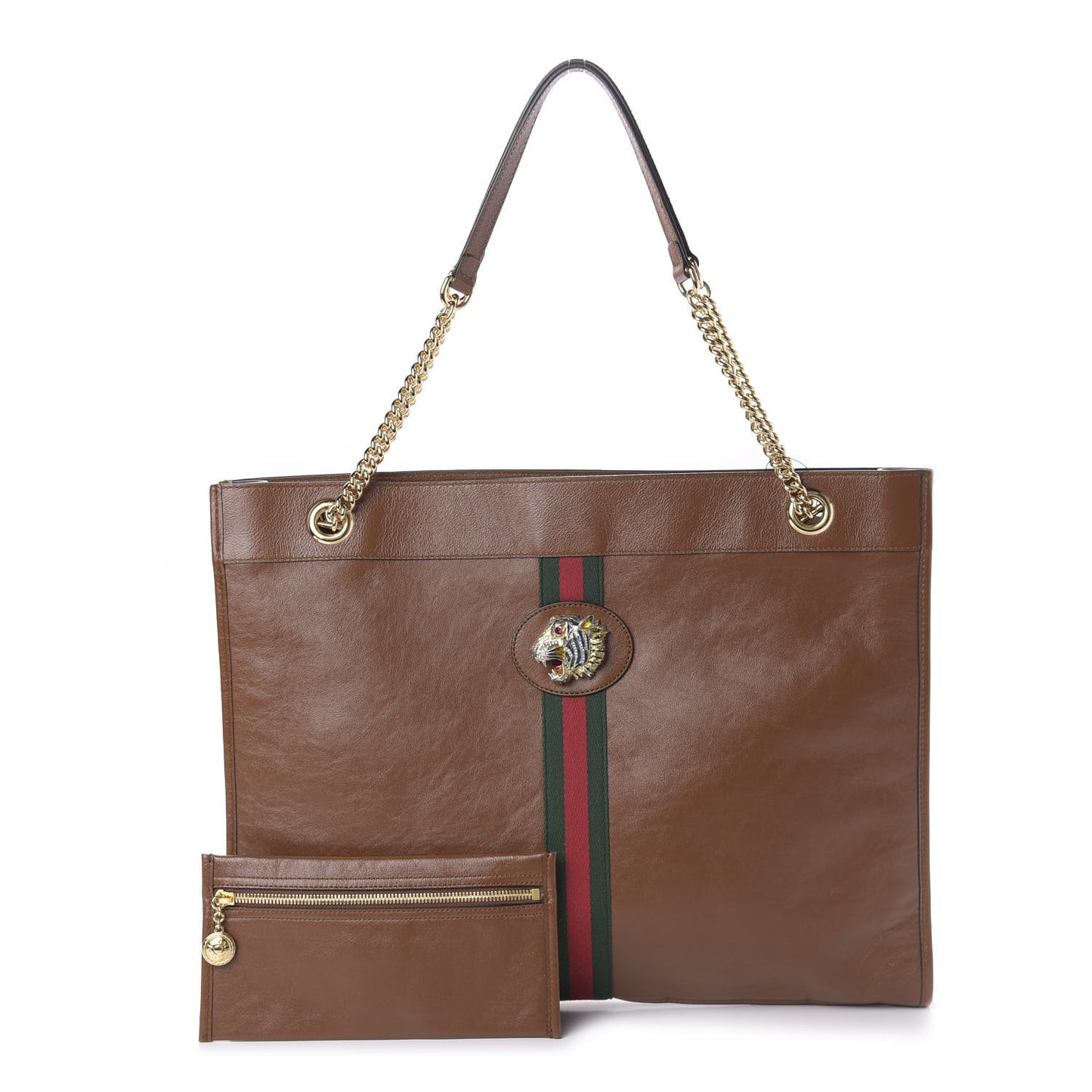 Calfskin Large Rajah Chain Tote Cuir