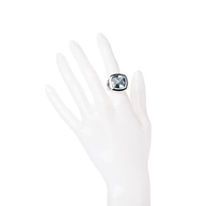 David Yurman Sterling Silver Blue Topaz 14mm Albion Ring 52 6 2 of 5