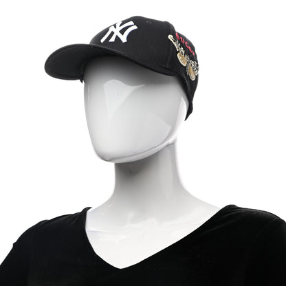 Gucci X MLB Cotton NY Yankees Baseball Hat 57-61 Black 2 of 11