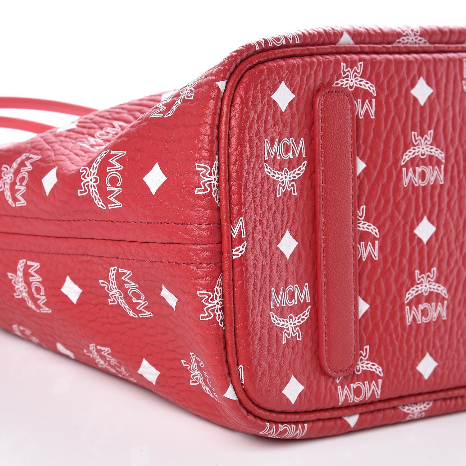 MCM Visetos Medium Reversible Shopper Tote Ruby Red 12 of 16