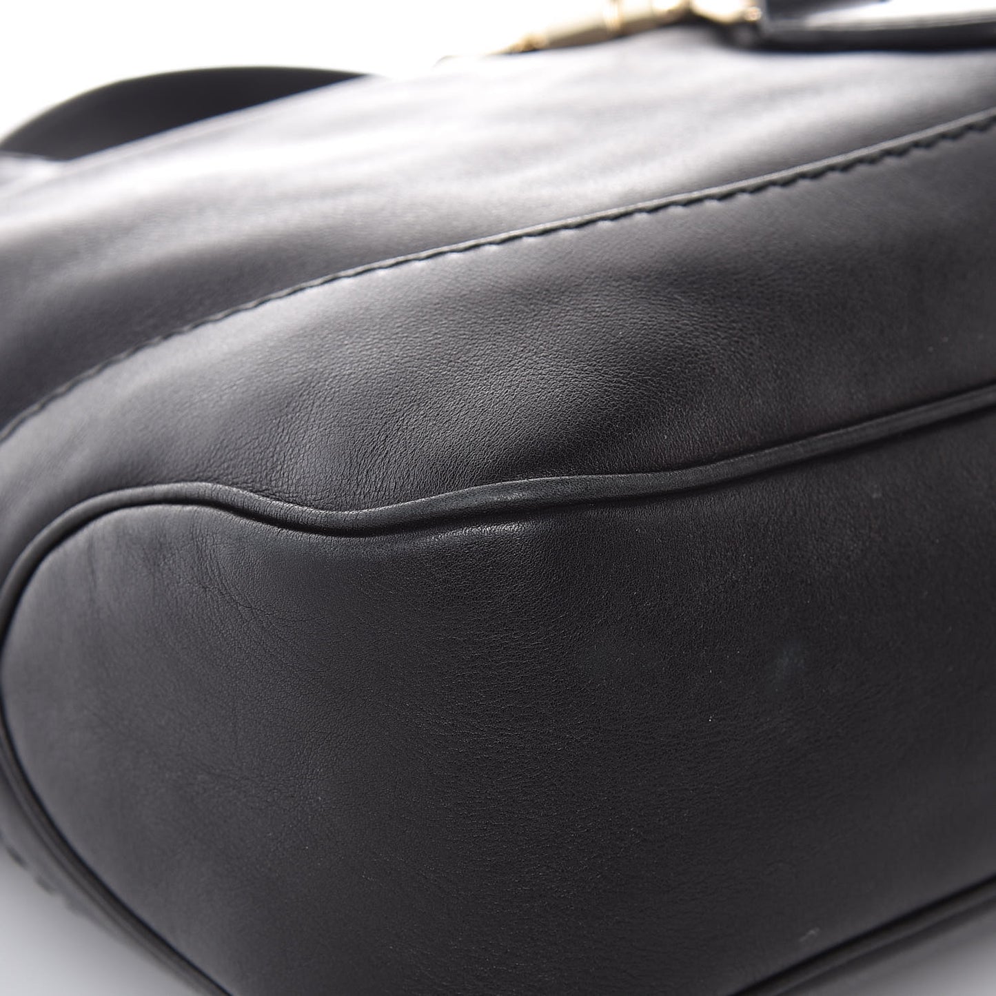 Calfskin Medium Jackie Shoulder Bag Black