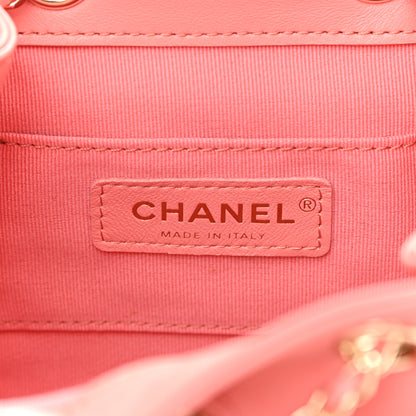 Chanel Lambskin Quilted Small Duma Drawstring Backpack Pink 6 of 11