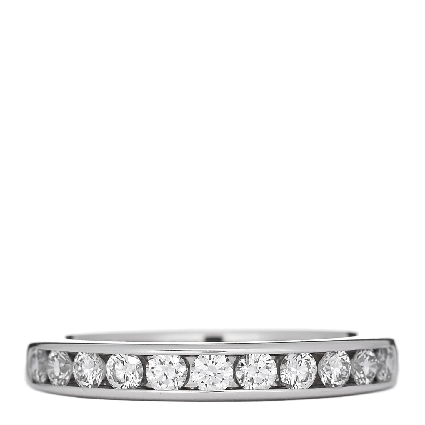 Platinum Diamond 3mm Half Circle Wedding Band Ring 49 5