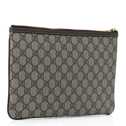 Gucci GG Supreme Monogram Large Ophidia Pouch Clutch Brown 2 of 4