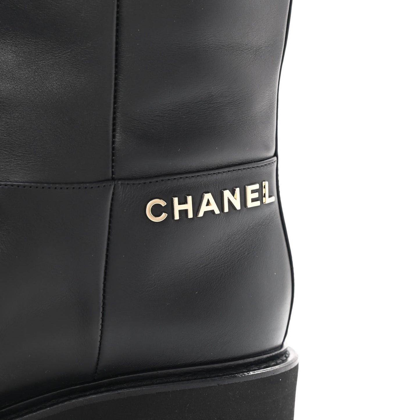 Calfskin CC Ankle Boots 38 Black