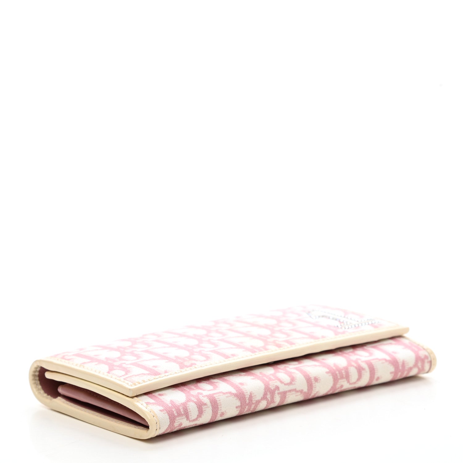 Christian Dior Monogram Girly Flap Wallet Pink 4 of 9