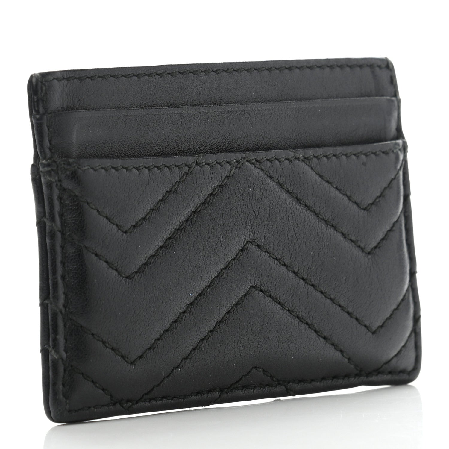 Gucci Calfskin Matelasse GG Marmont Card Holder Black 3 of 9