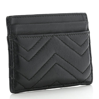 Gucci Calfskin Matelasse GG Marmont Card Holder Black 3 of 9