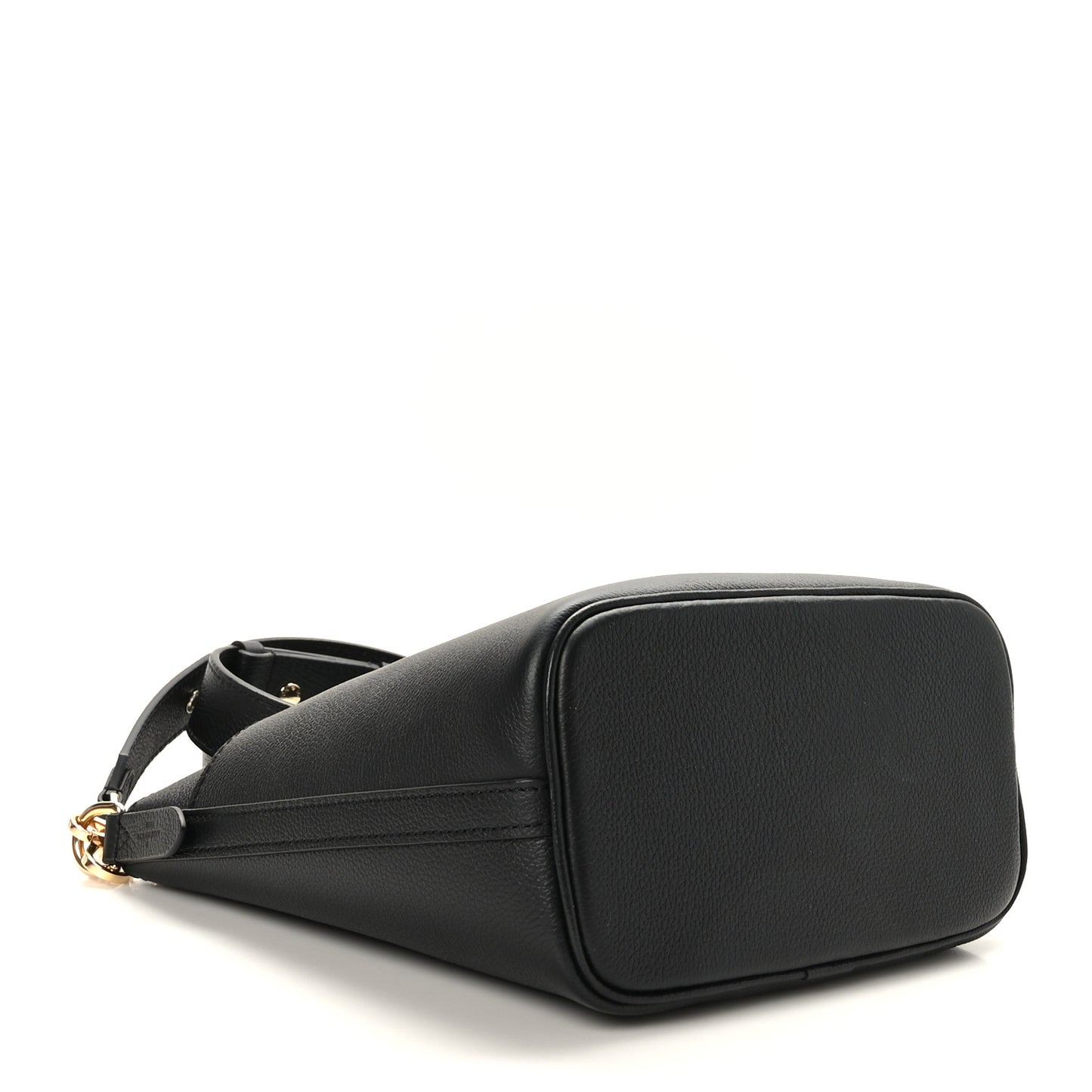 Calfskin Lock and Walk Bucket Black