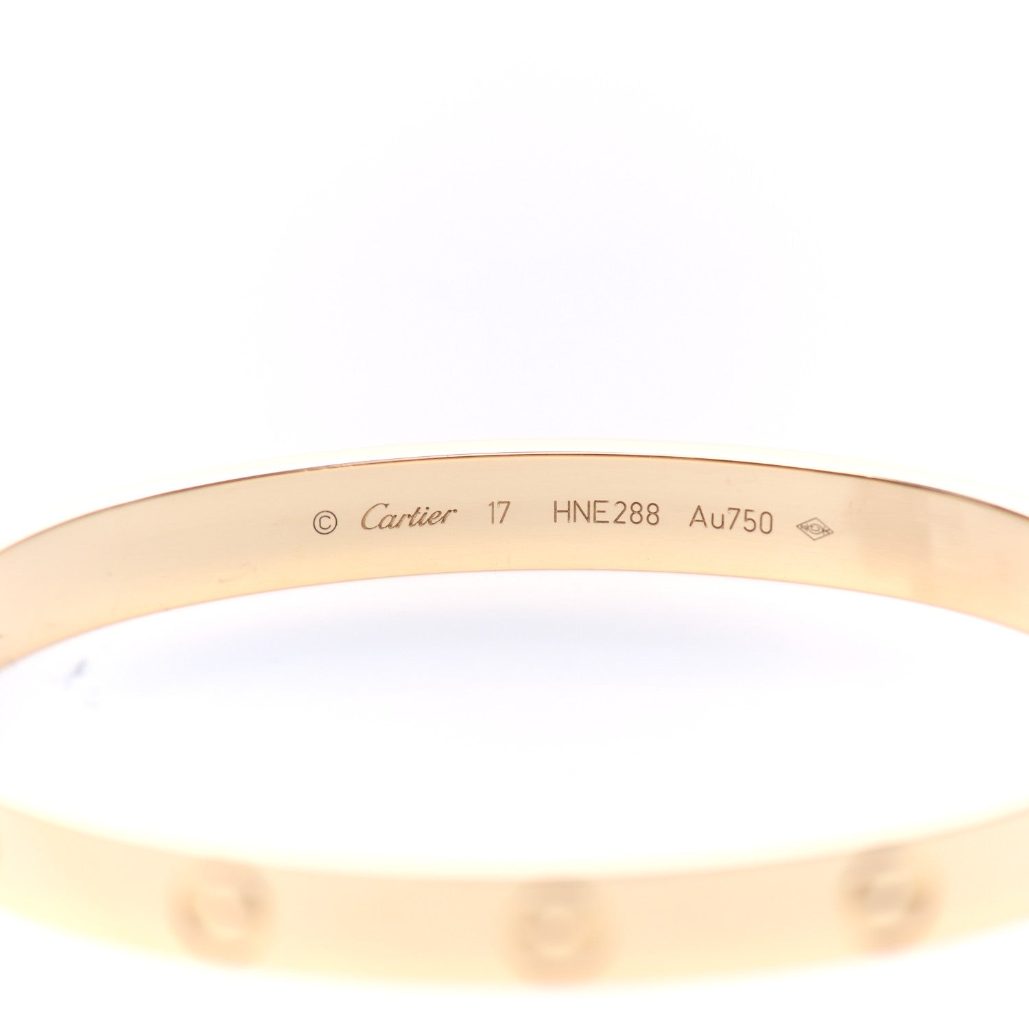 Cartier 18K Yellow Gold LOVE Bracelet 17 4 of 7