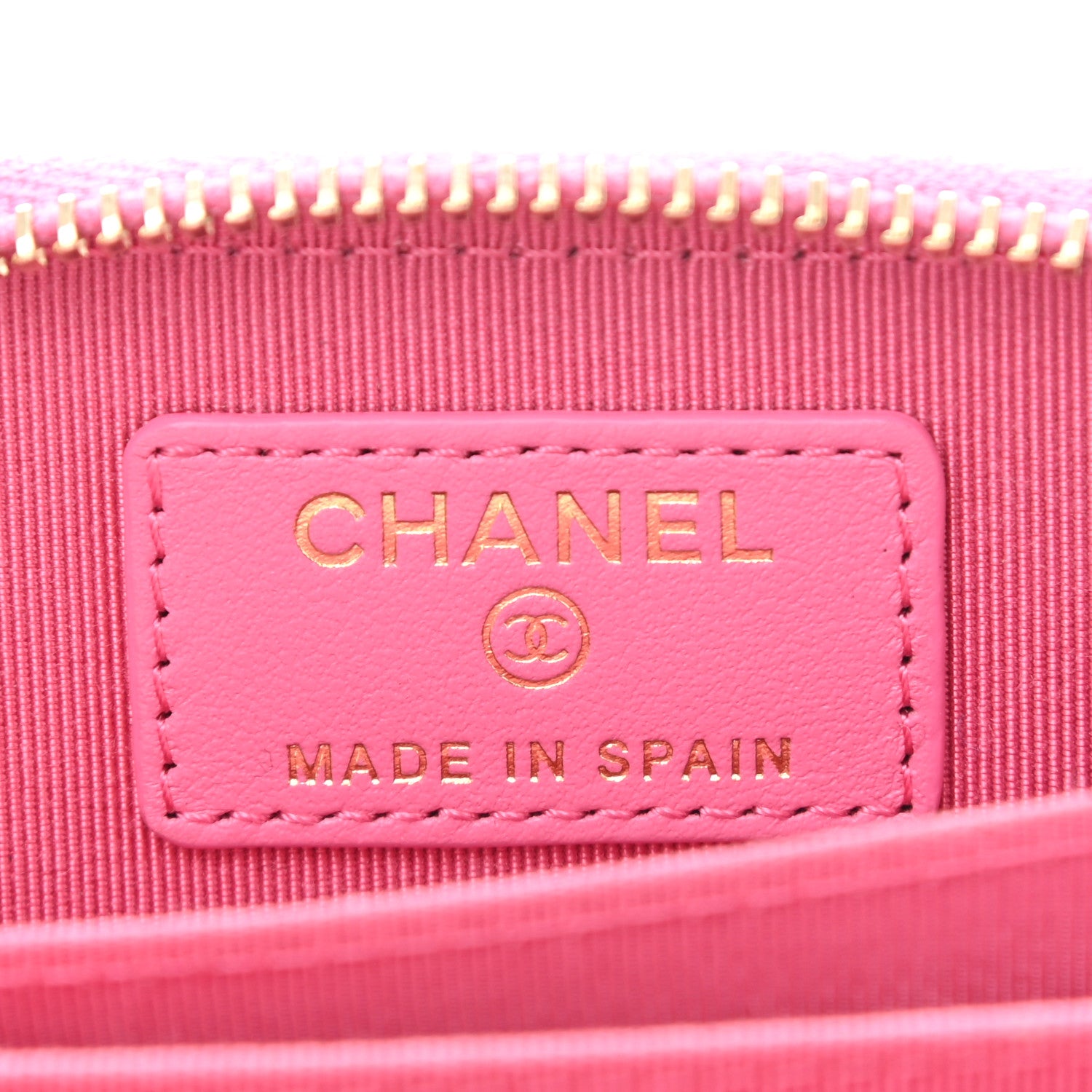 Chanel Caviar Quilted Zip Coin Purse Pink 6 of 8