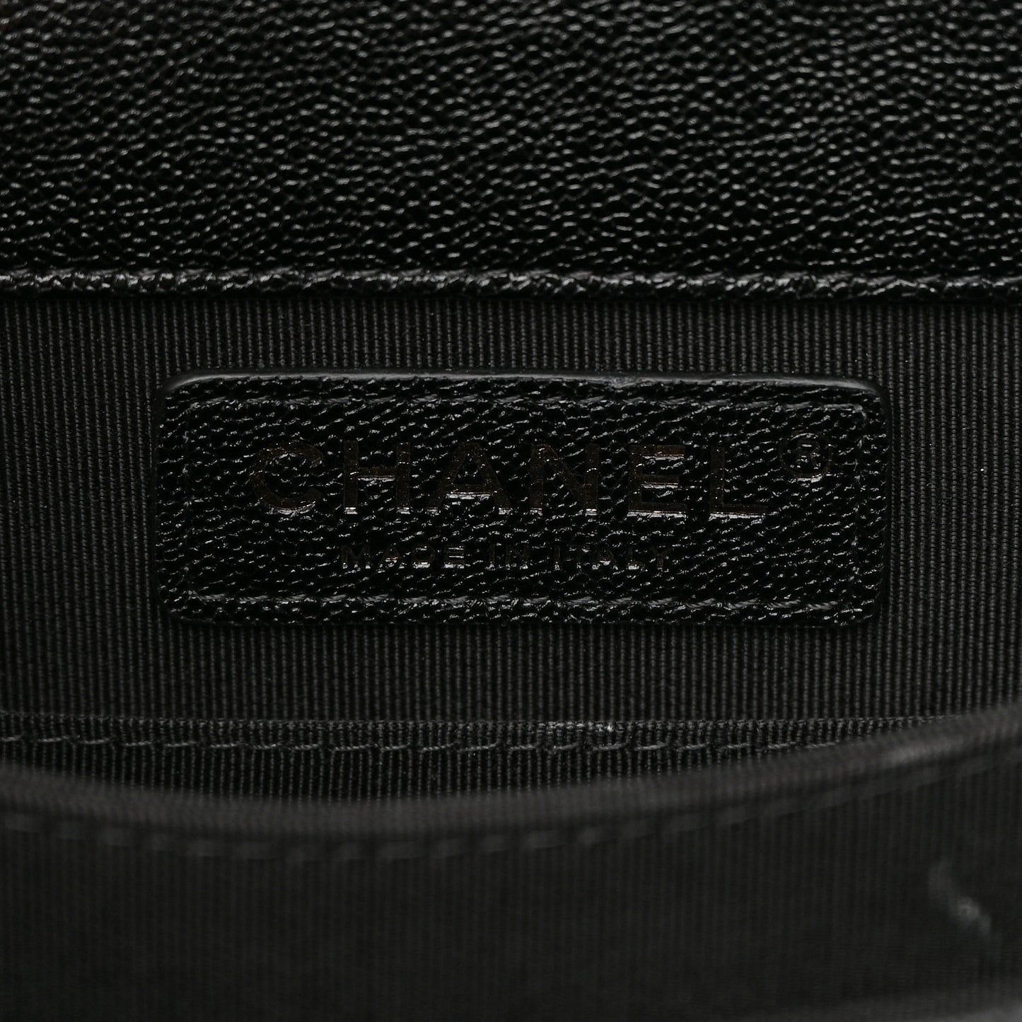 Caviar Quilted North South Boy Flap Black