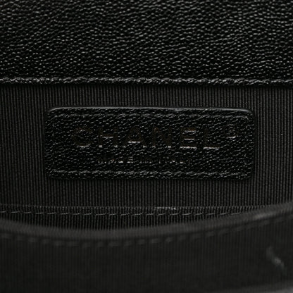 Chanel Caviar Quilted North South Boy Flap Black 6 of 10