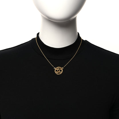 Chanel CC Medallion Choker Chain Necklace Gold 2 of 5