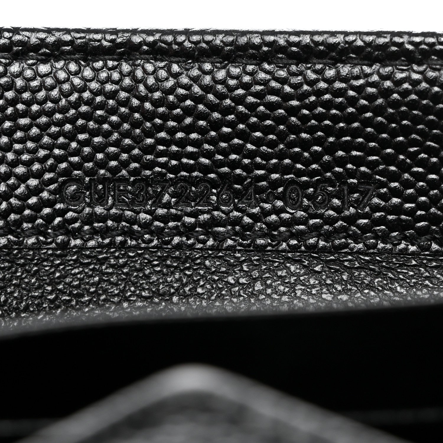 Saint Laurent SAINT LAURENT Grain De Poudre Matelasse Chevron Monogram Flap Wallet Black 7 of 8
