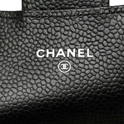 Chanel Caviar Quilted Flap Card Holder Wallet Black 6 of 9
