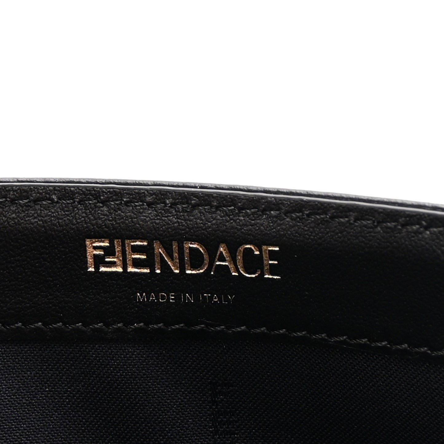 X VERSACE Glazed Fabric Fendace FF Baroque Continental Wallet On Chain Gold Tobacco Black