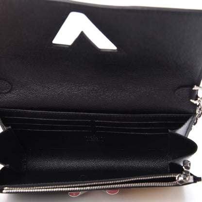 Louis Vuitton Calfskin Reverse Monogram Studded Night Lights Twist Chain Wallet 5 of 10