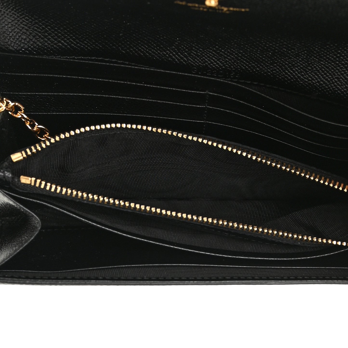 Printed Calfskin Vara Bow Continental Wallet Black