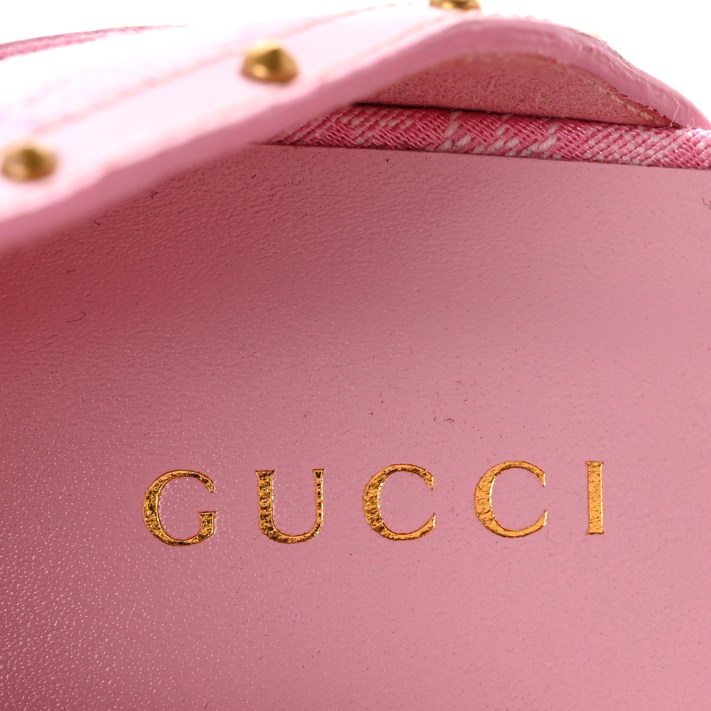Canvas GG Monogram Stud Savoy Pumps 39 Pink