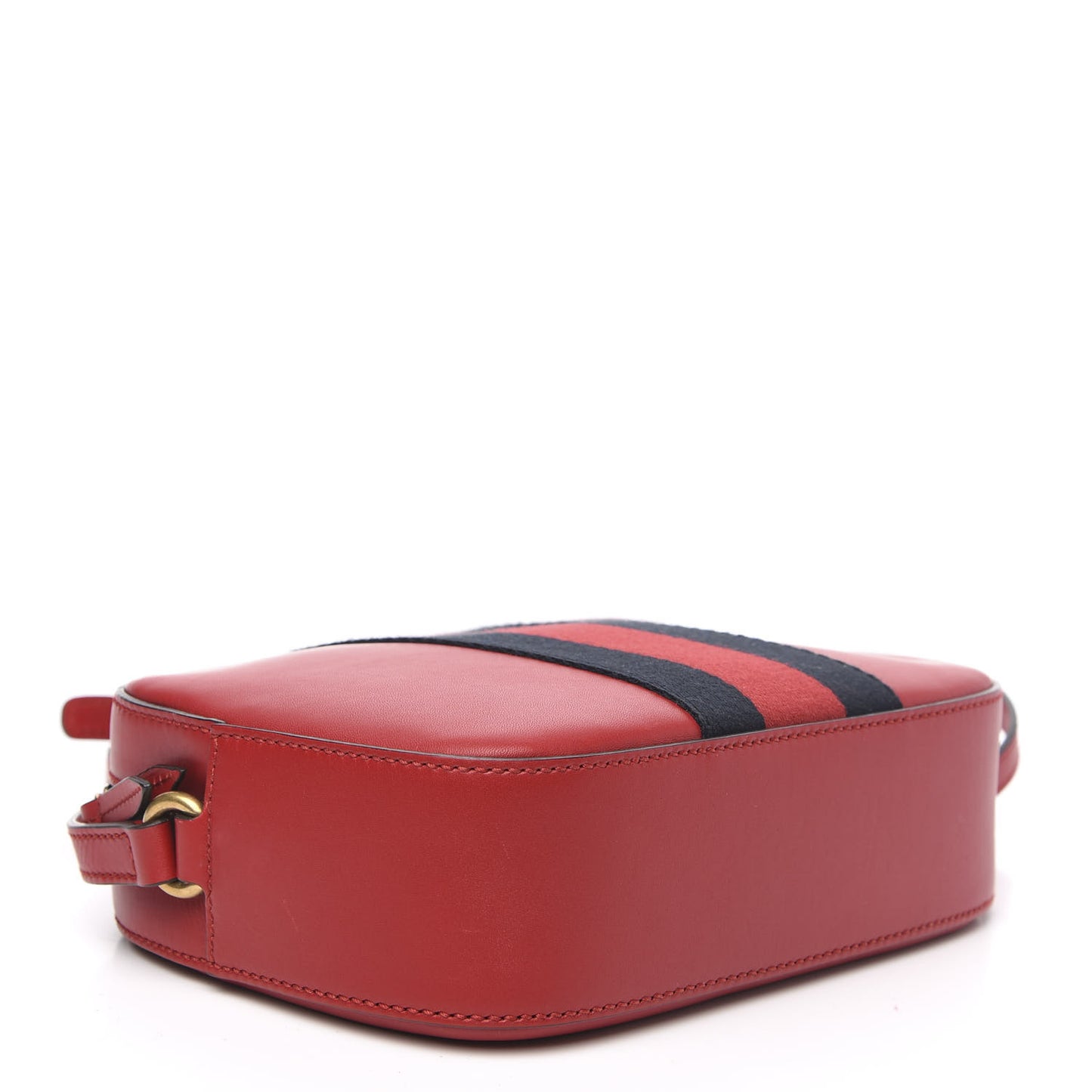 Calfskin Web Small Webby Bee Shoulder Bag Red