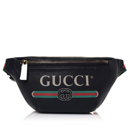 Gucci Grained Calfskin Small Logo Belt Bag Black 1 of 11