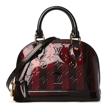Louis Vuitton Vernis Rayures Alma BB Amarante 1 of 7